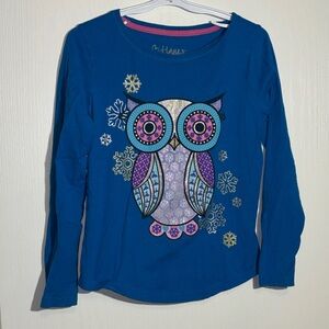 3/$15 Hanes Blue Owl Graphic Kids Shirt